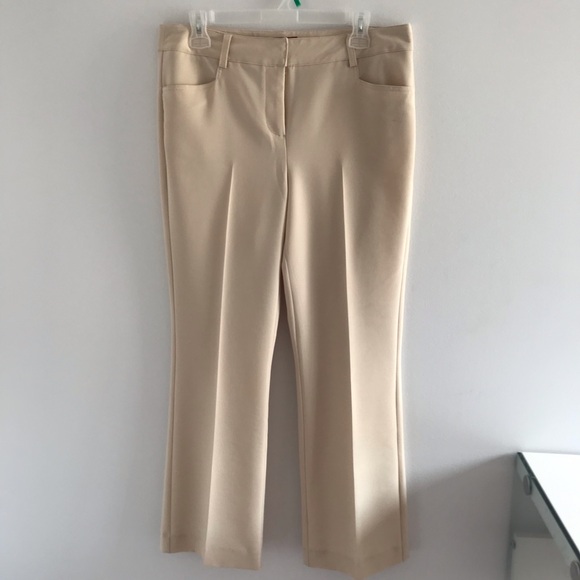 San Francisco High Waisted Cream Pleated Straight Leg Pants - Picture 3 of 16